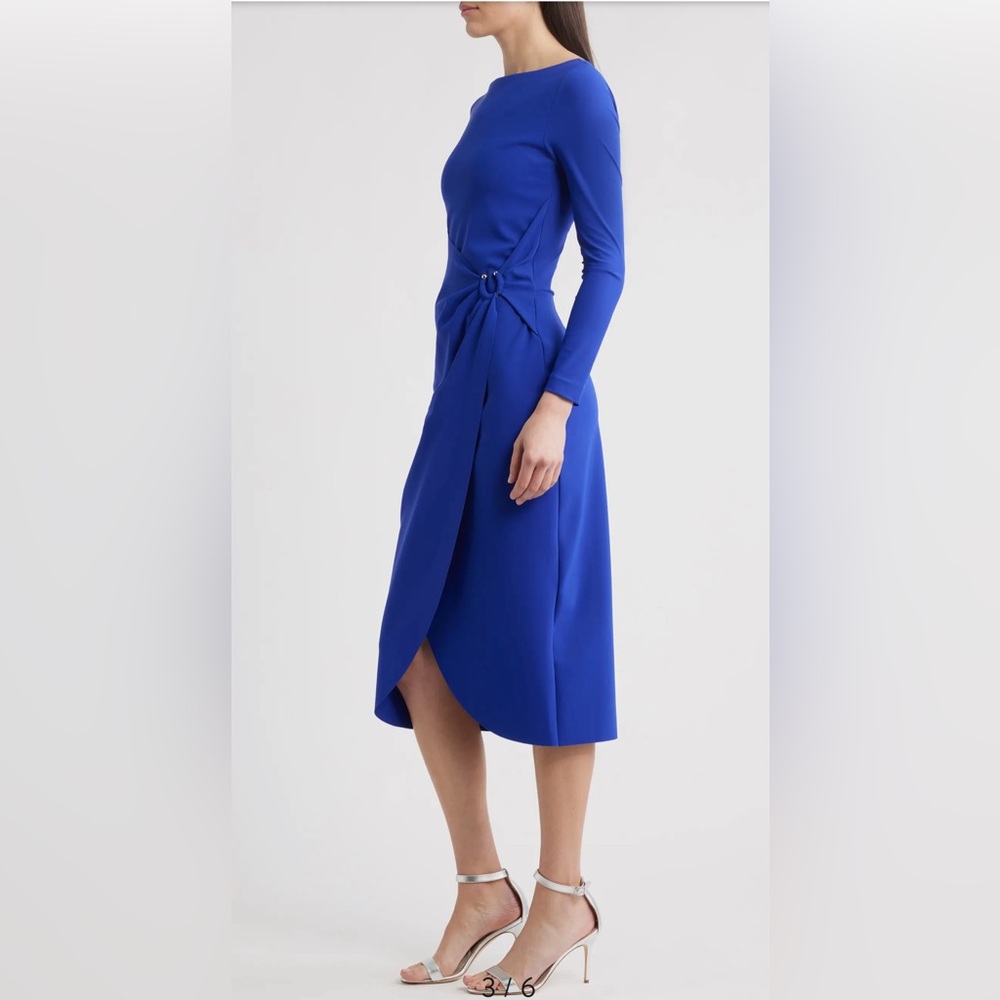 Chiara Boni Royal Blue Asymmetrical Dress